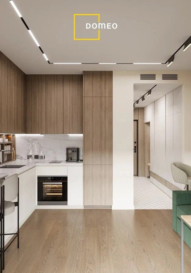Квартира-студия, 25,5м² в стиле эко-сканди