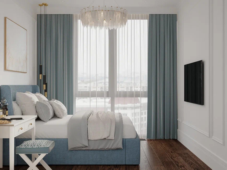 Квартира эконом класса 90 м² в стиле неоклассика