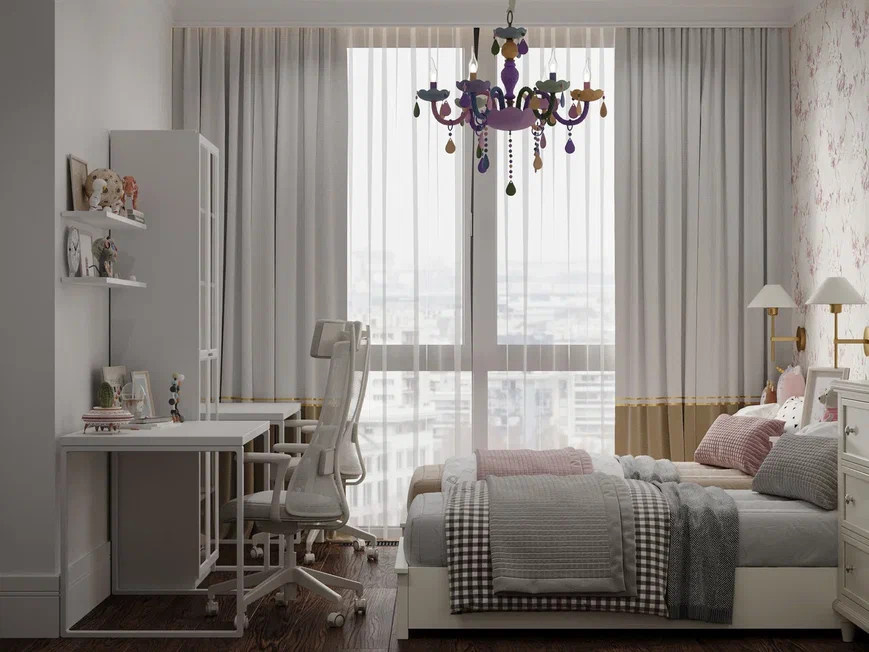 Квартира эконом класса 90 м² в стиле неоклассика