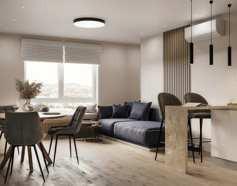 Красивая квартира 88  м² в современном стиле