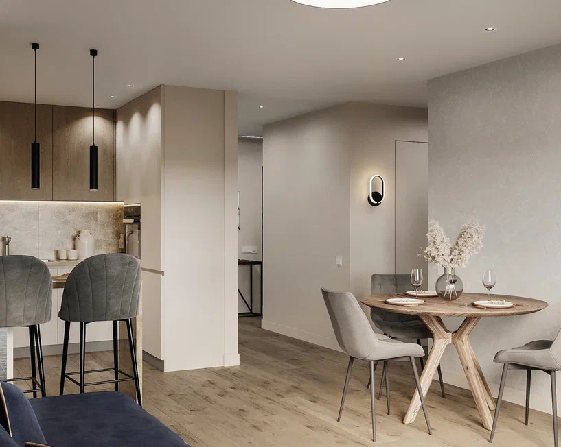 Красивая квартира 88  м² в современном стиле