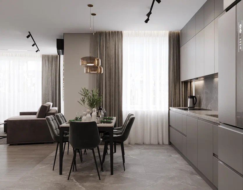 Дизайн проект 4-х комнатной квартиры 145 м2 для семейной пары с двумя детьми