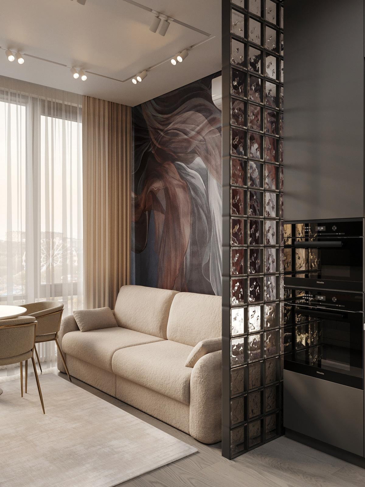 Из 60 м² выжали максимум комфорта. Всё для жизни в большом городе.