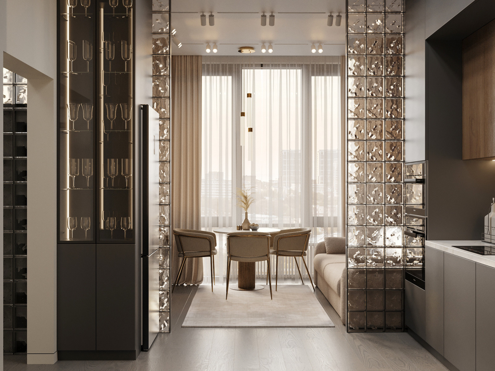 Из 60 м² выжали максимум комфорта. Всё для жизни в большом городе.