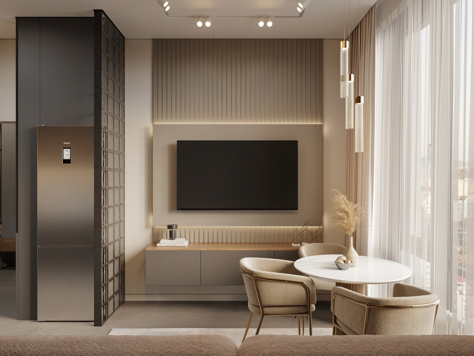 Из 60 м² выжали максимум комфорта. Всё для жизни в большом городе.