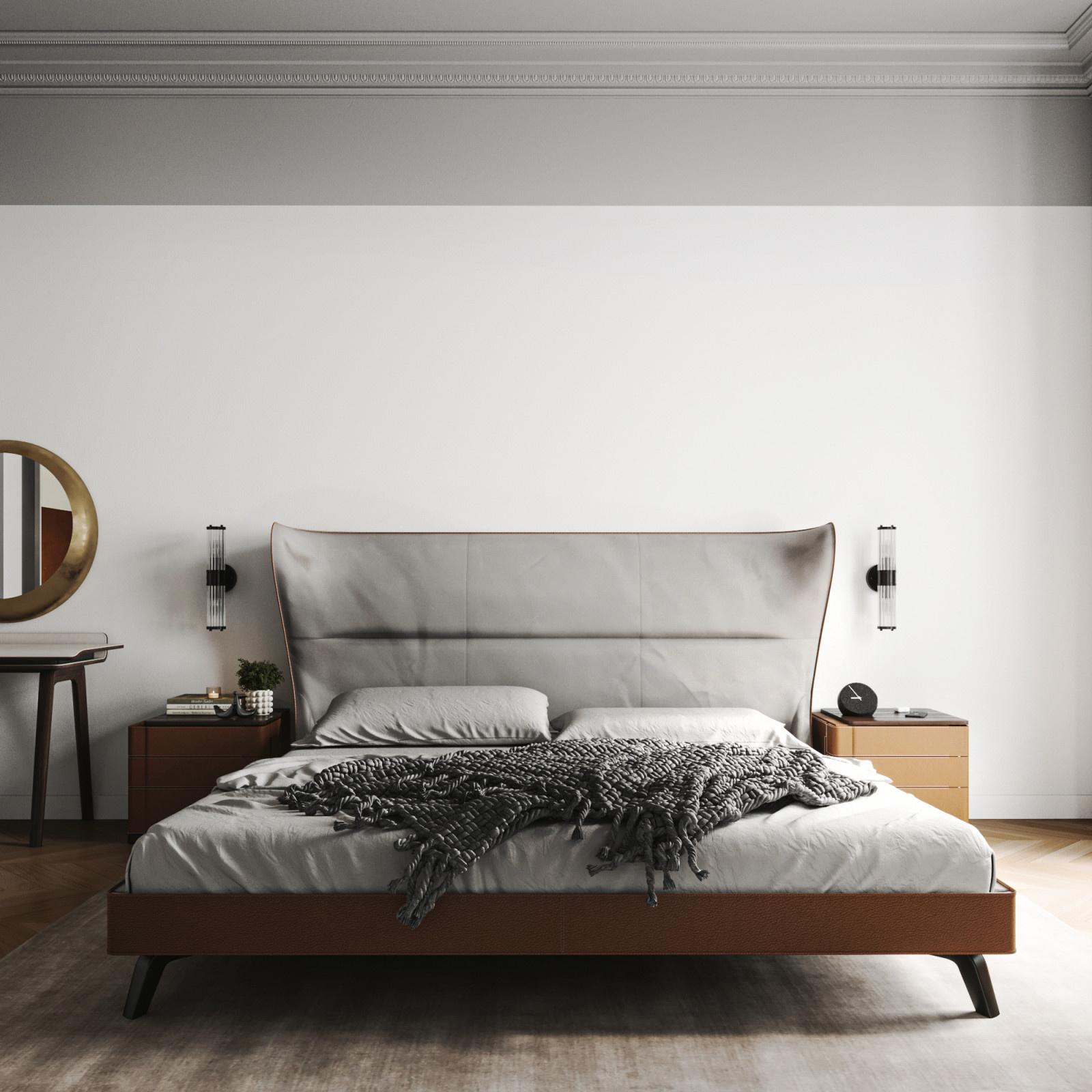 Спальня в спокойном минималистичном стиле