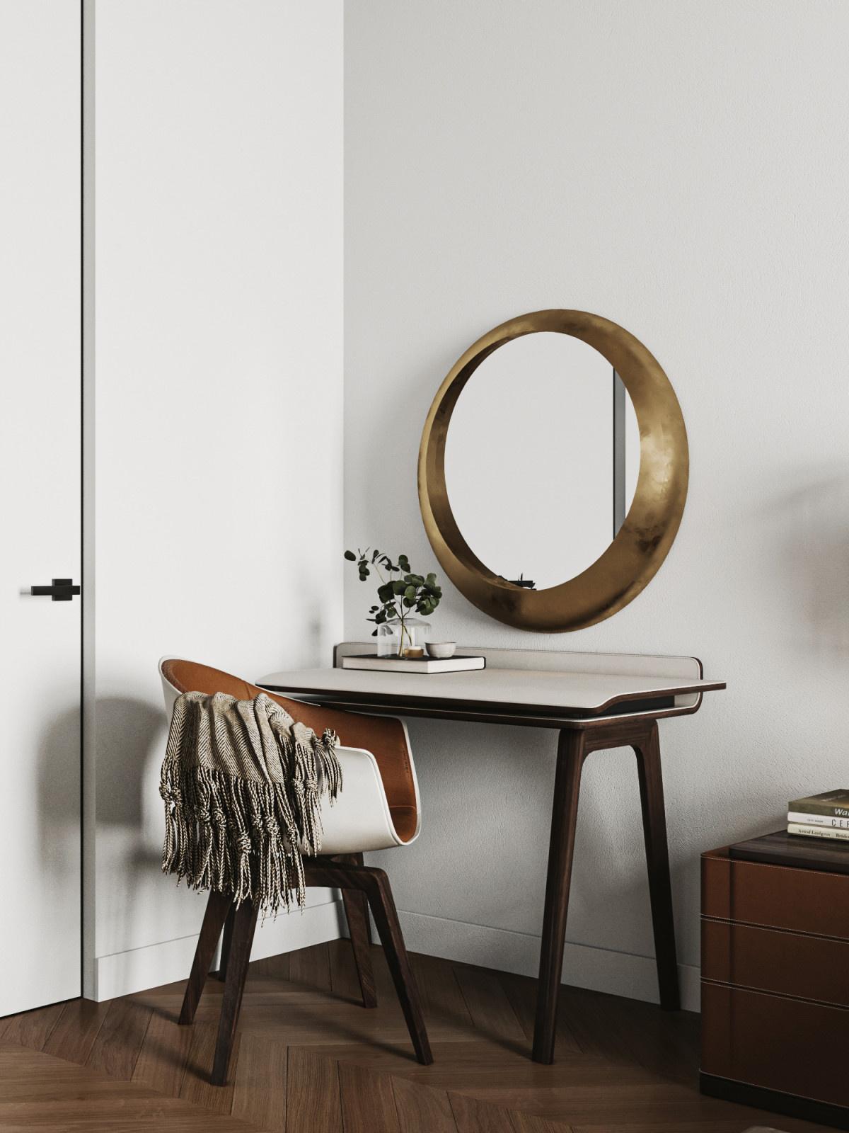 Уютный уголок спальни с туалетным столиком