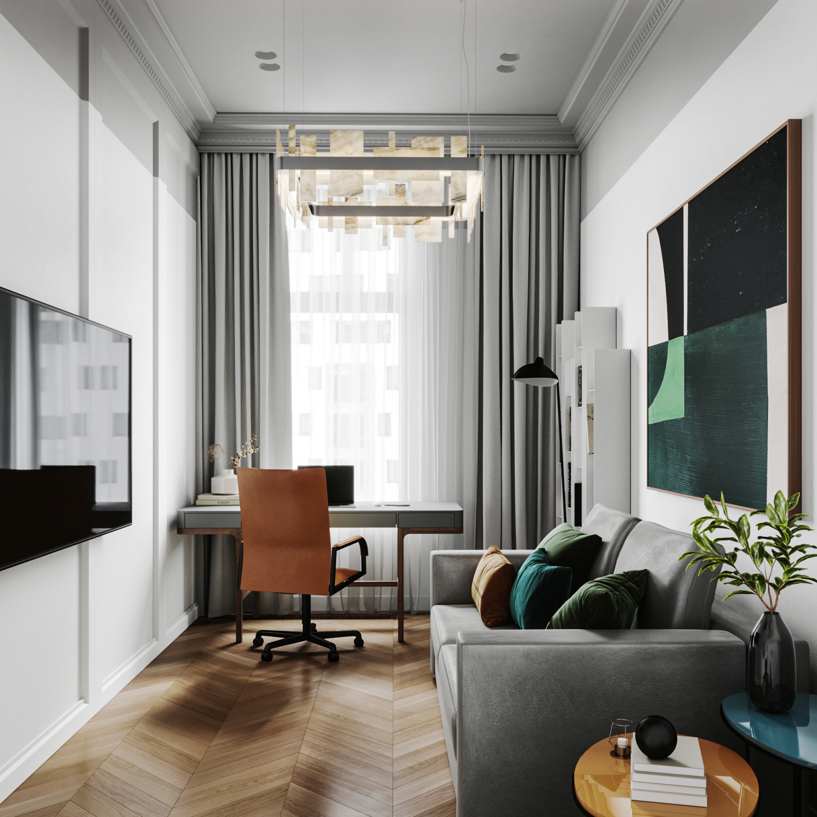 Небольшой стильный кабинет