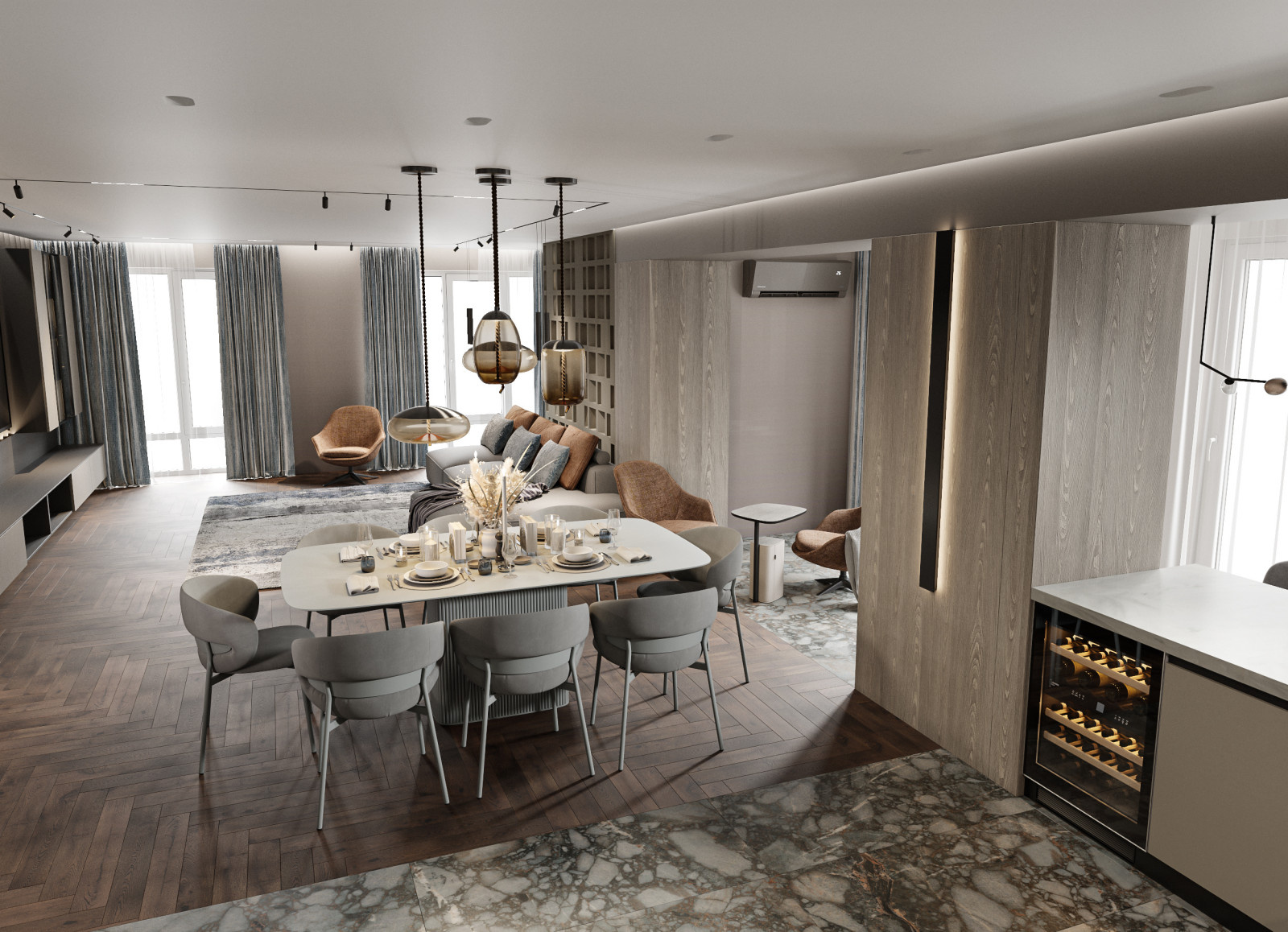 квартира с видом на лес