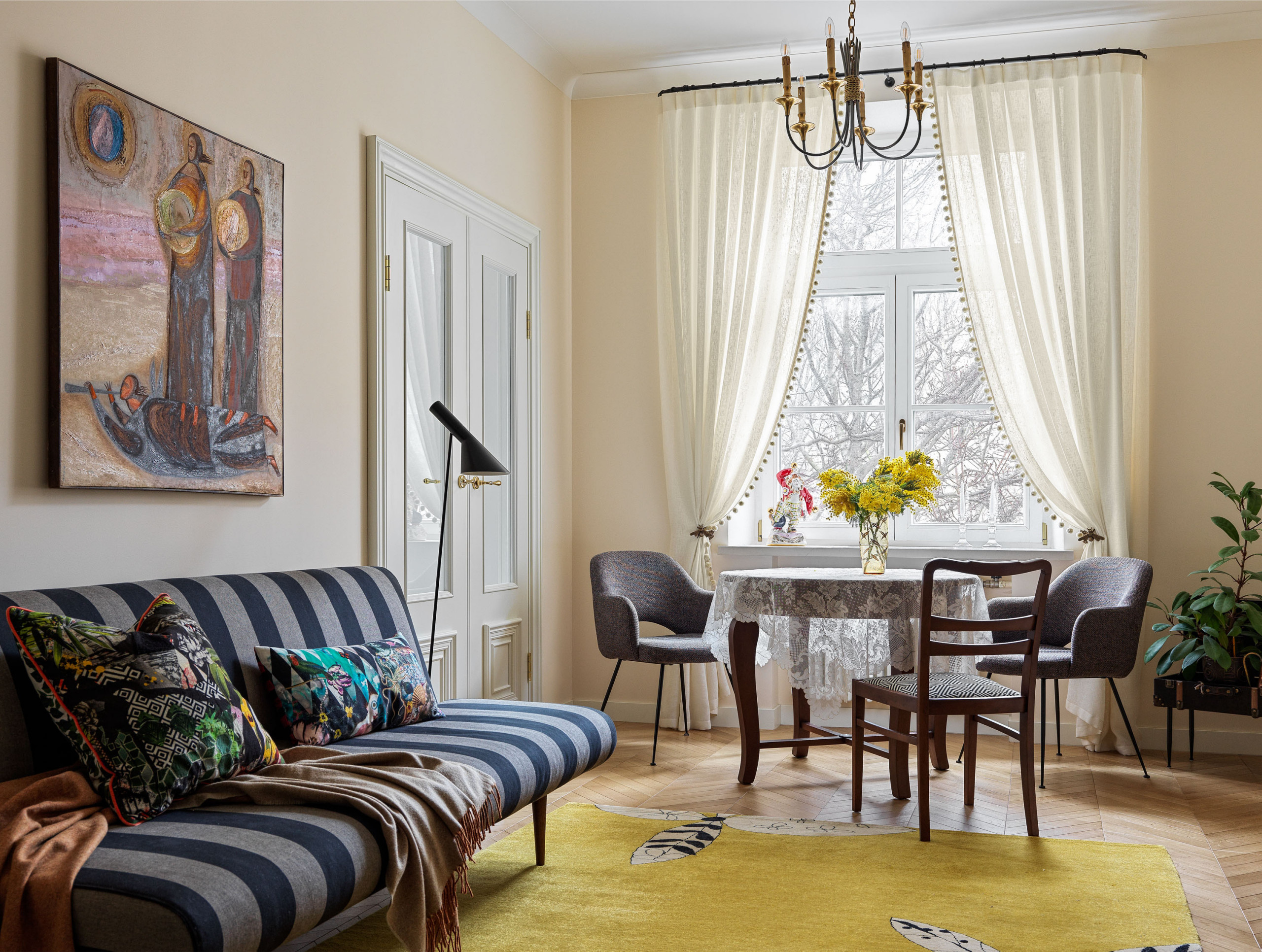 Houzz тур: 58 кв. м — квартира с элементами сталинского ампира