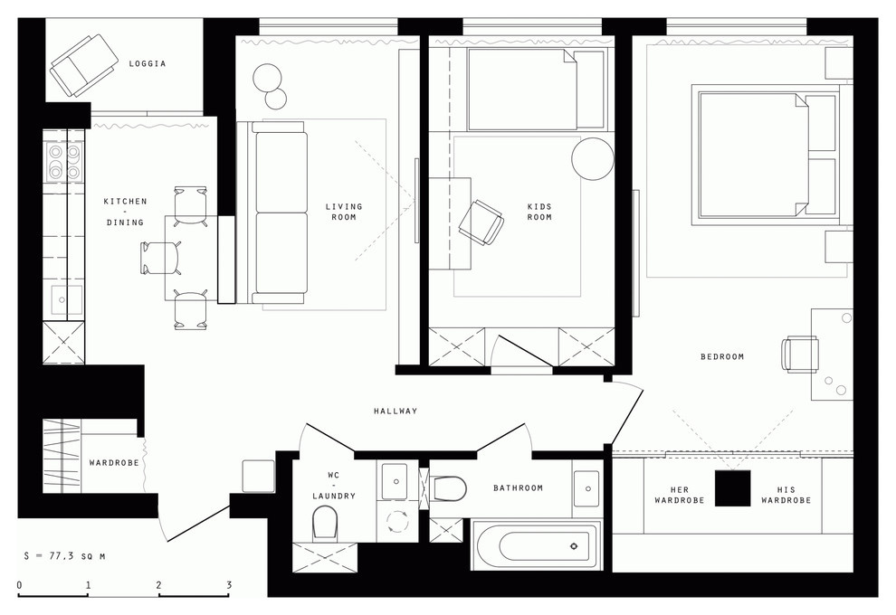 Houzz Украина: Простота и естественность в квартире для молодой пары