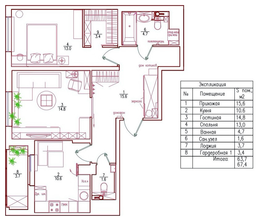 Houzz тур: Сканди-интерьер по законам феншуя
