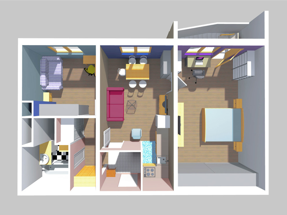 Перепланировка: Три варианта для «двушки» в типовой квартире П-44