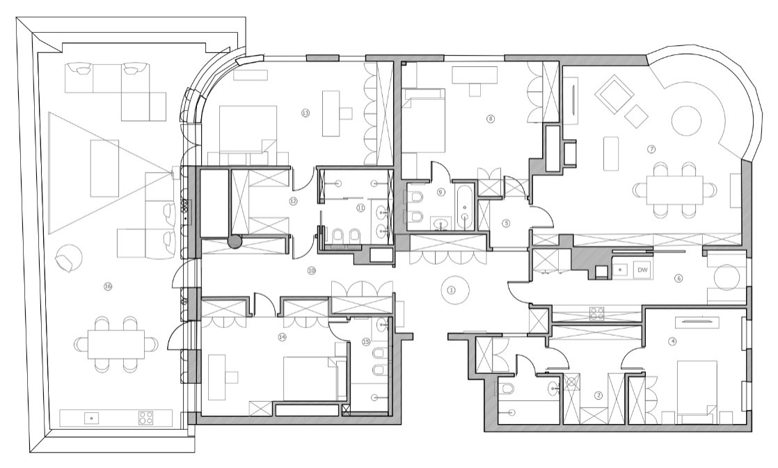 Houzz тур: Квартира с роскошной террасой в центре Москвы
