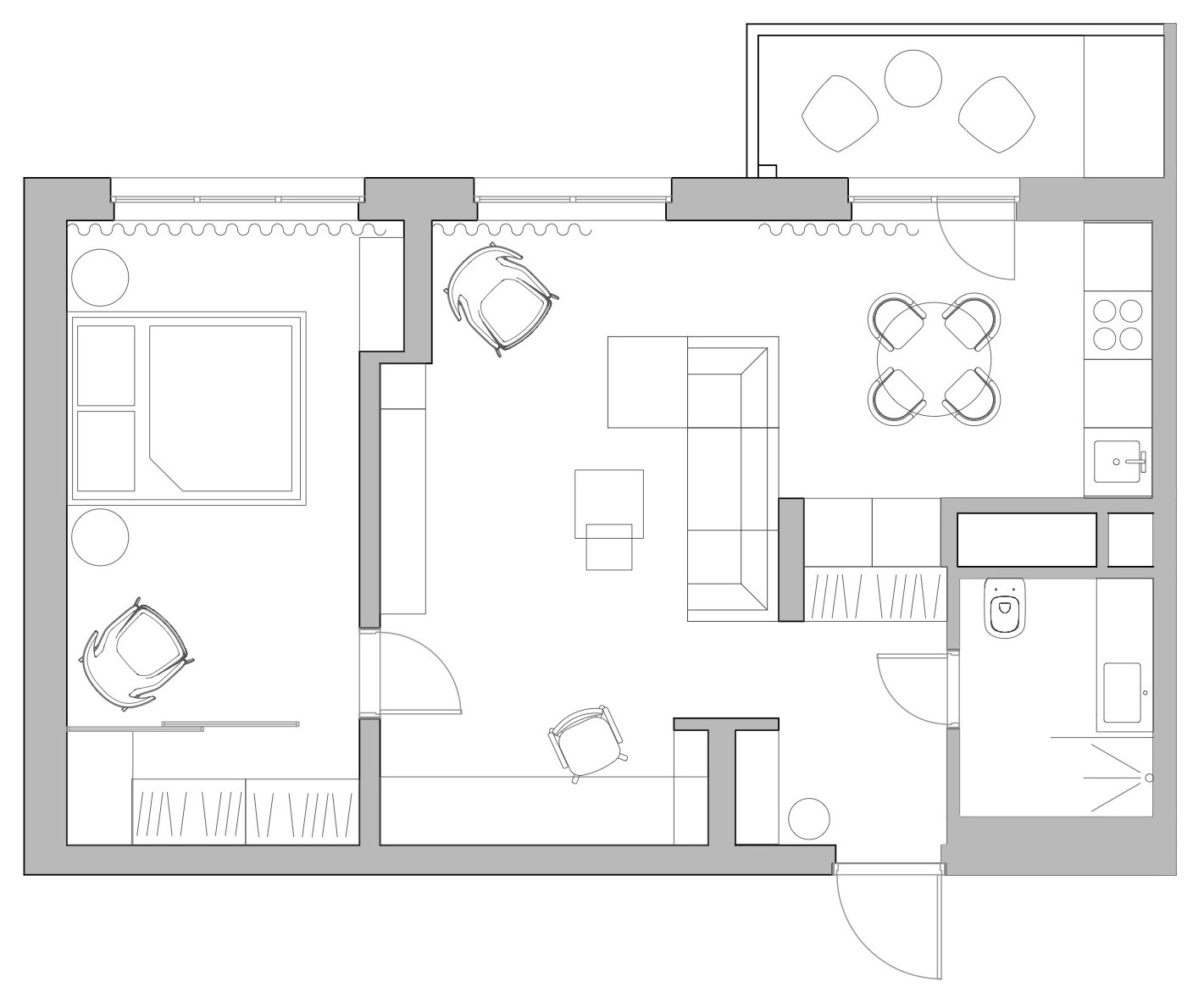 Houzz тур: Квартира в оттенках пляжа в Сен-Тропе