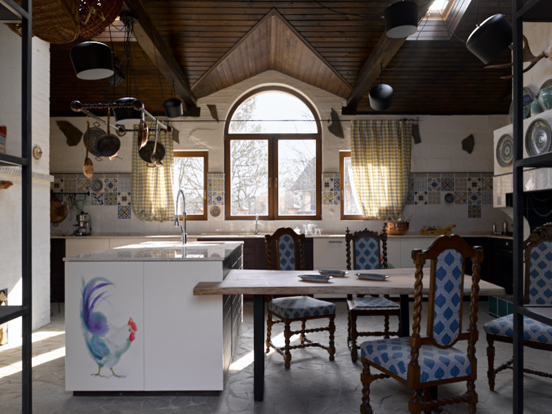 Фотоохота: Непошлые кухни с рисунком на фасаде