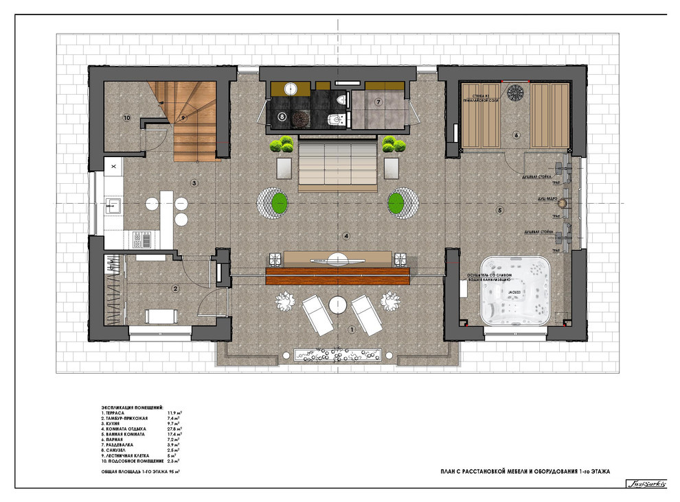 Проект недели: Гостевой дом с диваном-волной