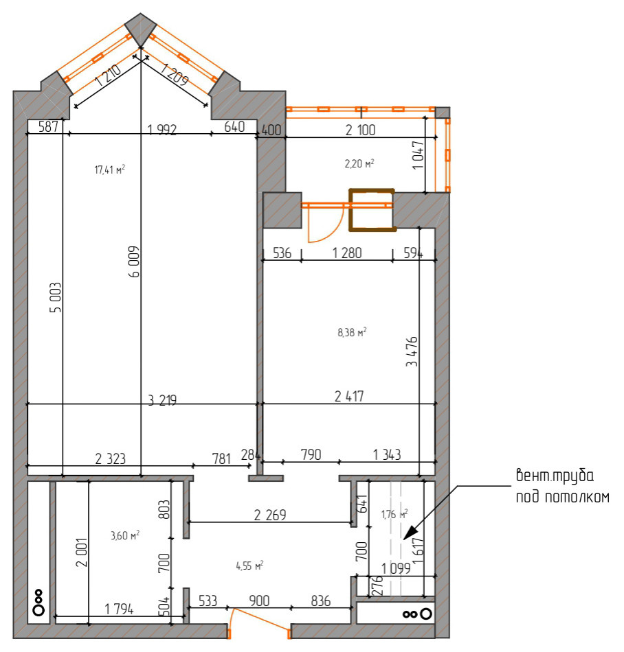 Поиск планировки: Три варианта для «однушки» с эркером