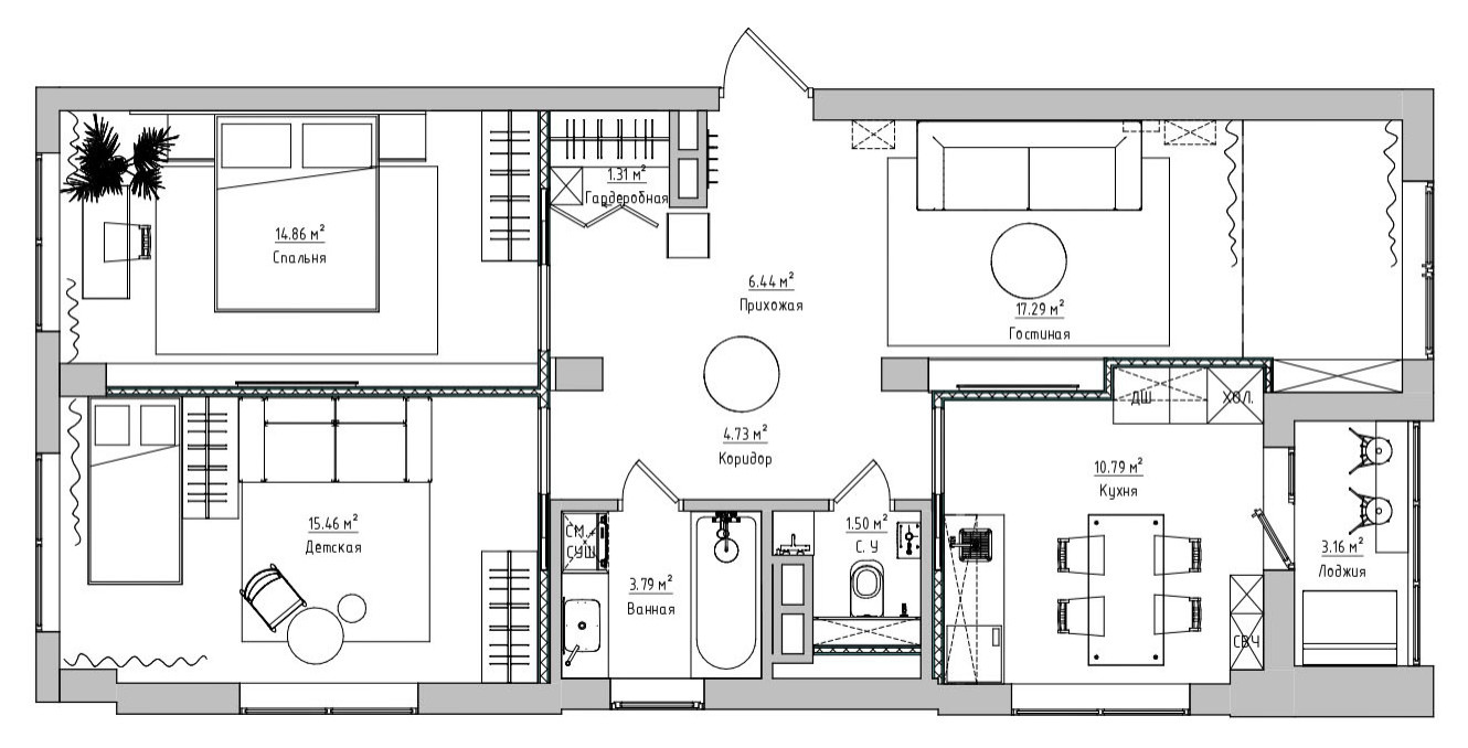 Поиск планировки: Квартира семьи экспатов из Китая [5 планов]