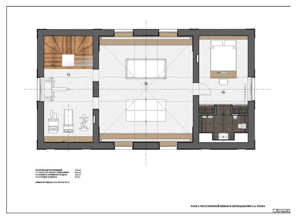 Проект недели: Гостевой дом с диваном-волной