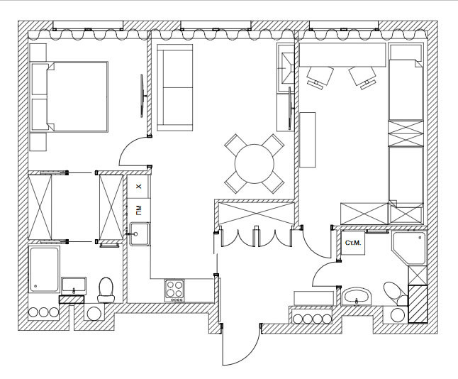 Поиск планировки: 3 плана + финал для семейной «евродвушки»