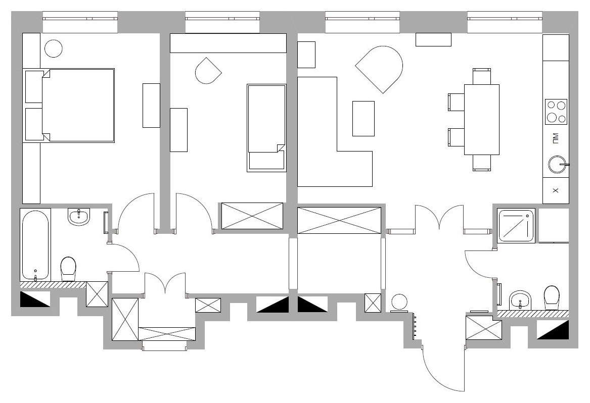 Houzz тур: Квартира, образованная из двух смежных