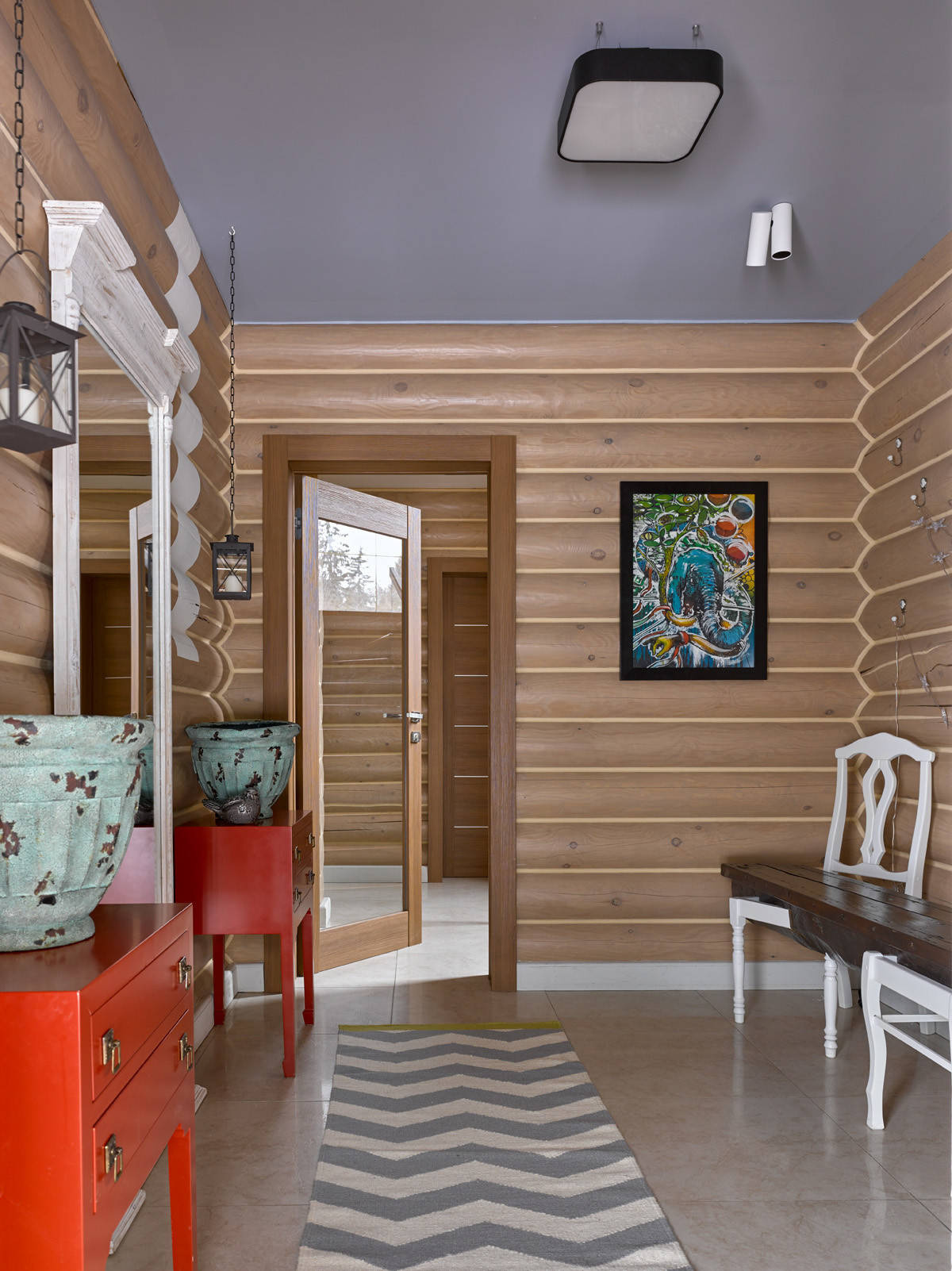 Houzz тур: Лофт в бревенчатом (!) доме