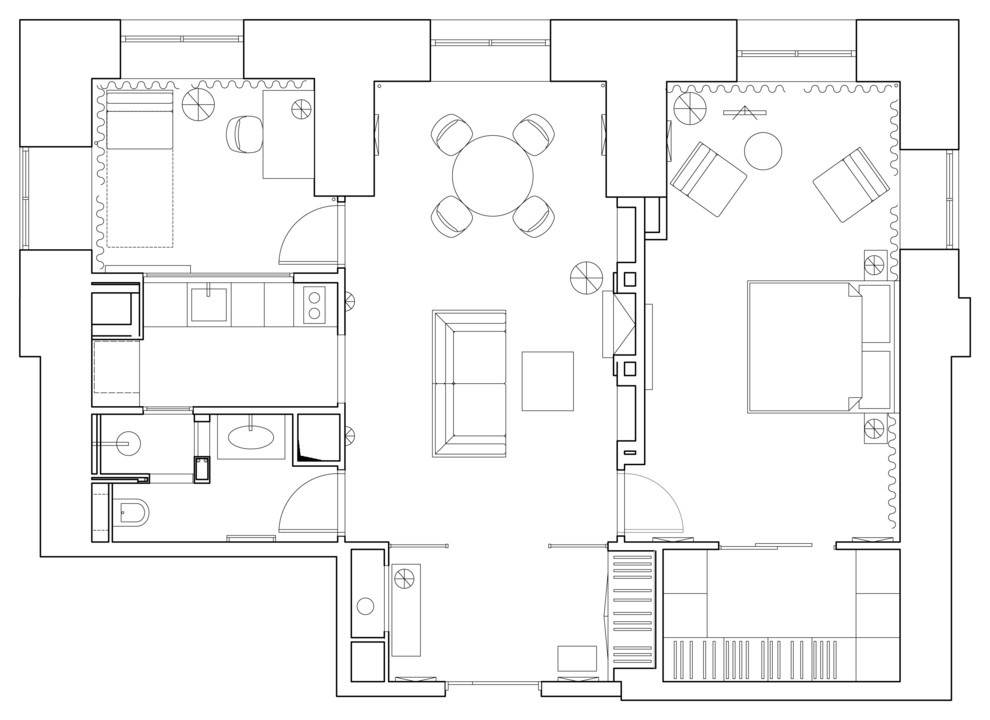 Проблема и решение: 8 проектов, где кухня в прихожей