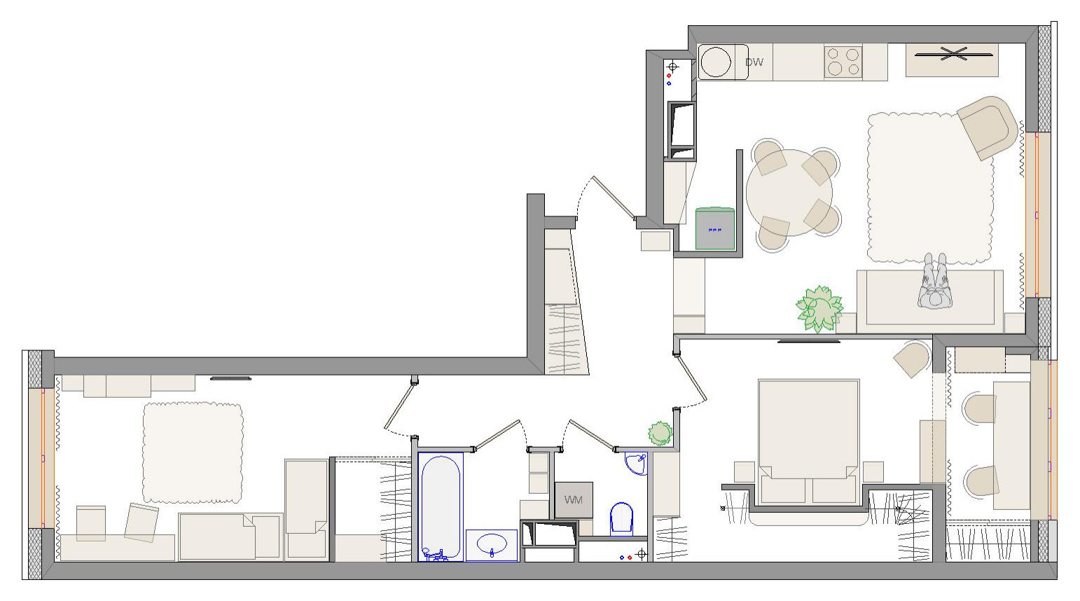 В гостях: Солнечная квартира для семьи дизайнера