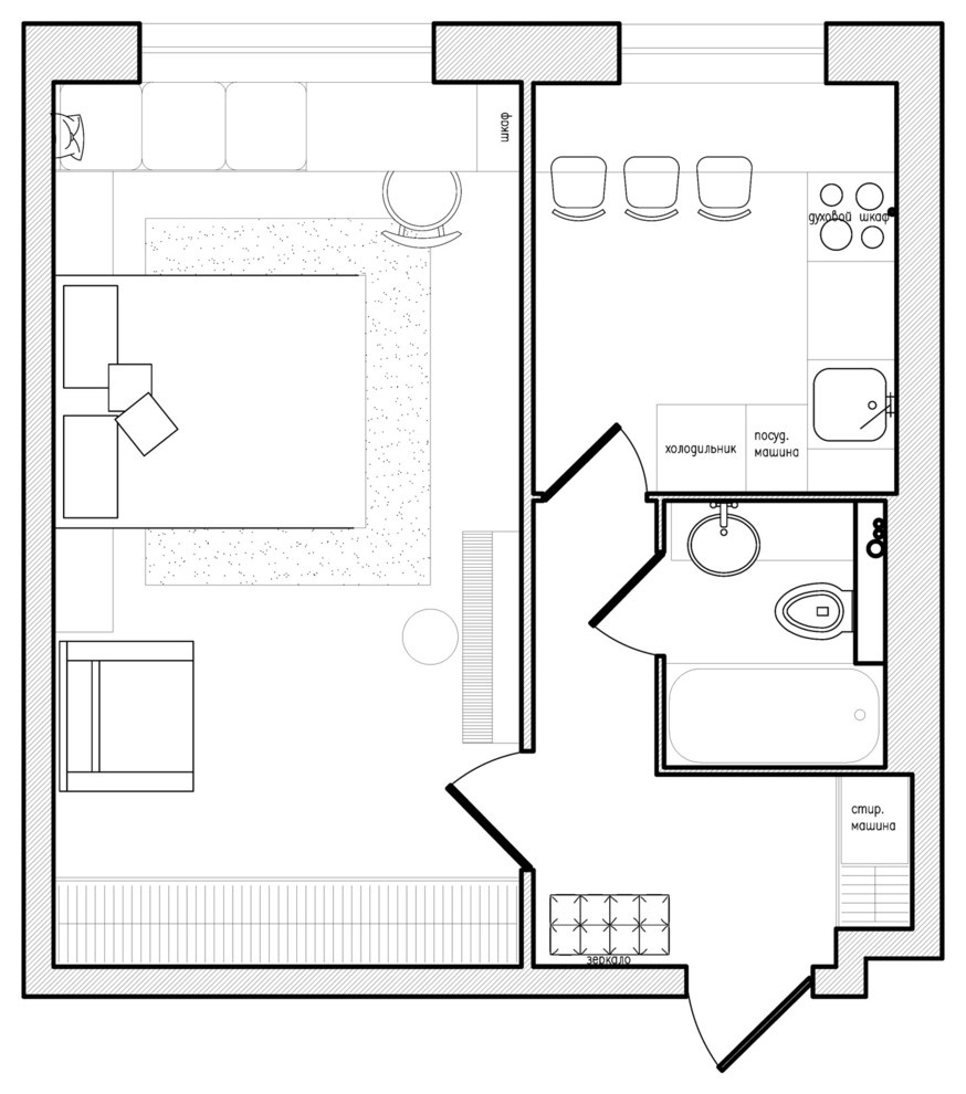 До и после: Квартира 32 кв.м — без перепланировки