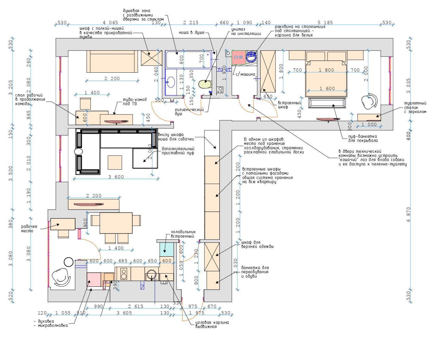 Поиск планировки: Курортная квартира на Балтике [5 планов]