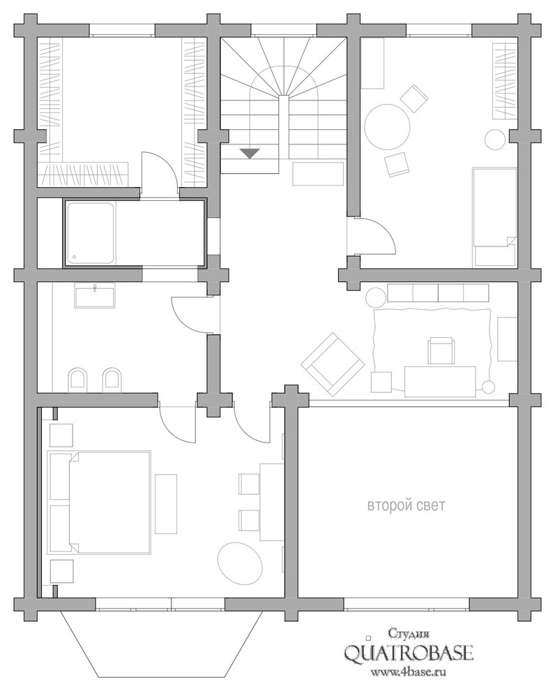 Houzz тур: Лофт в бревенчатом (!) доме