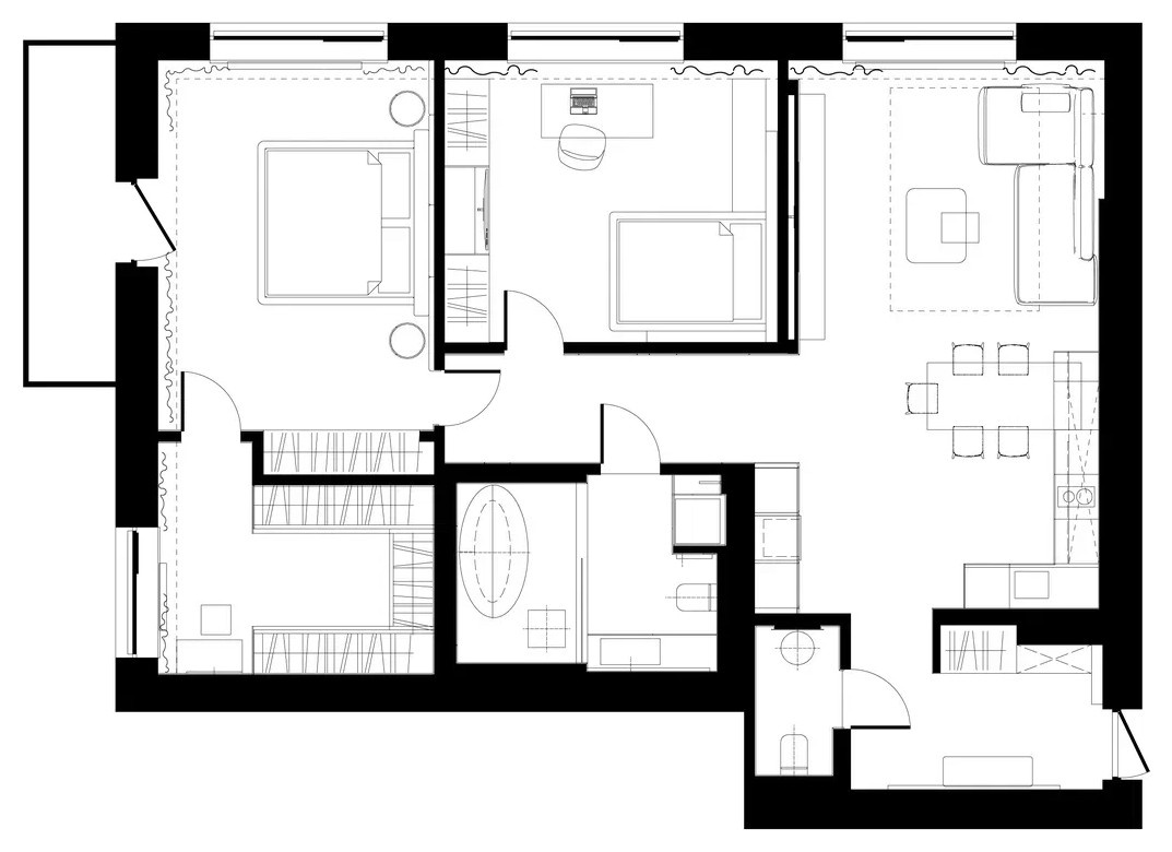 Houzz тур: Квартира в Новосибирске с архитектурным тоннелем