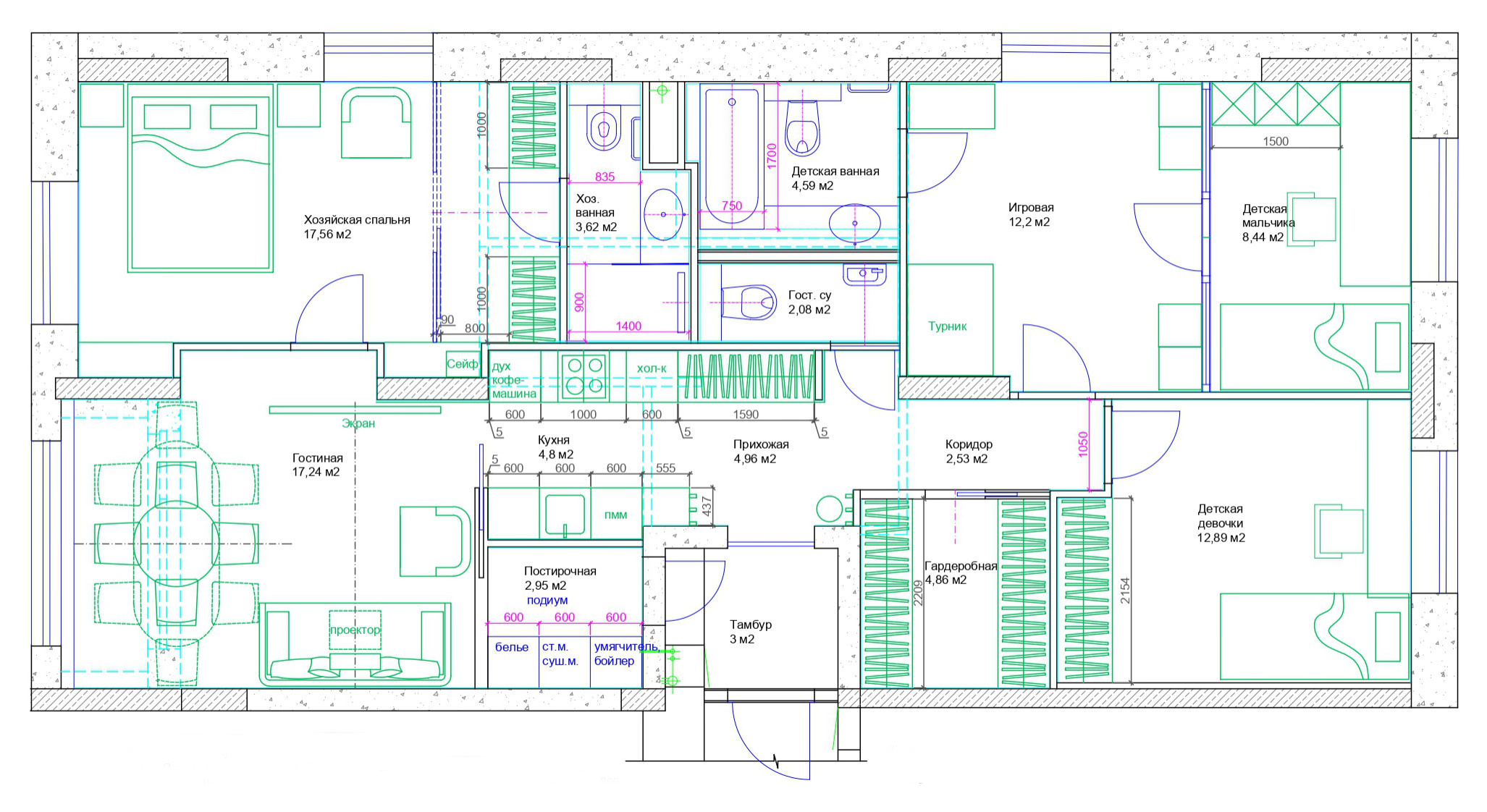 Поиск планировки: 14 вариантов (мы серьезно) + финал для 99 кв.м