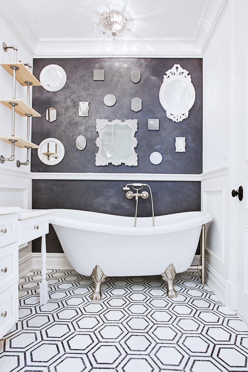 Фотоохоота: 91 идея для стены за душевой шторкой