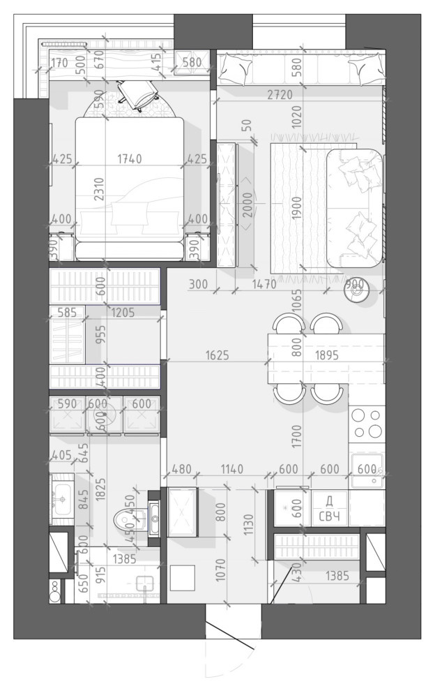 Есть решение: Кухня в «еврогостиной» — 7 проектов