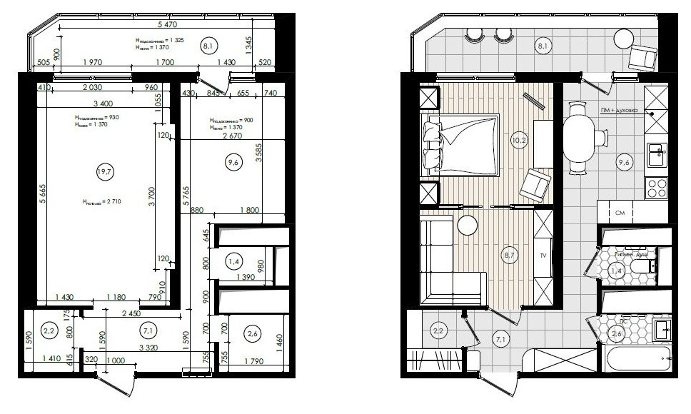 Есть задача: Дизайн узкой спальни