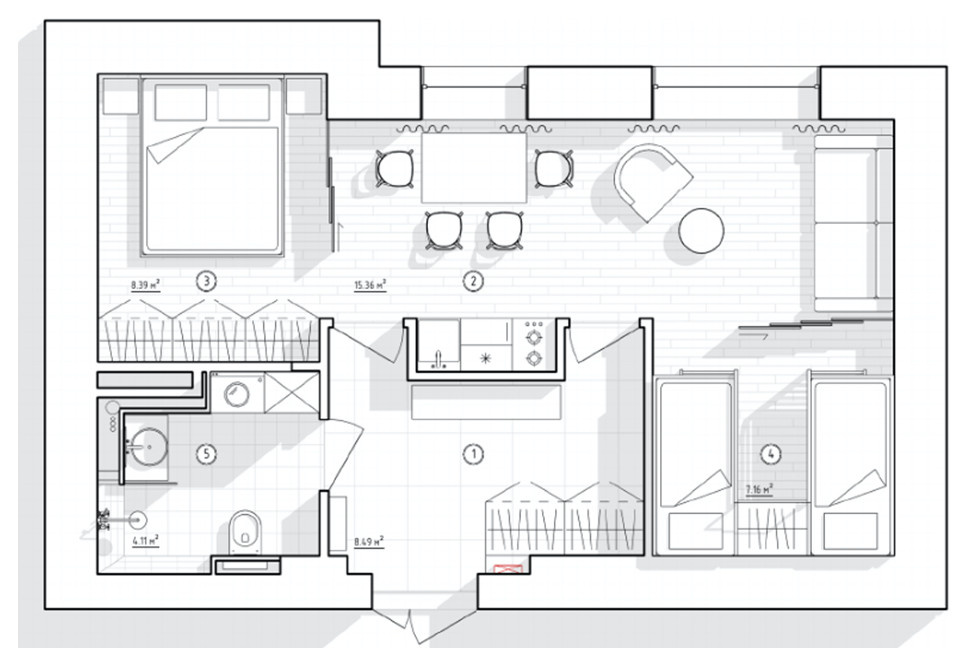 Houzz тур: Квартира «на выходные» в Санкт-Петербурге