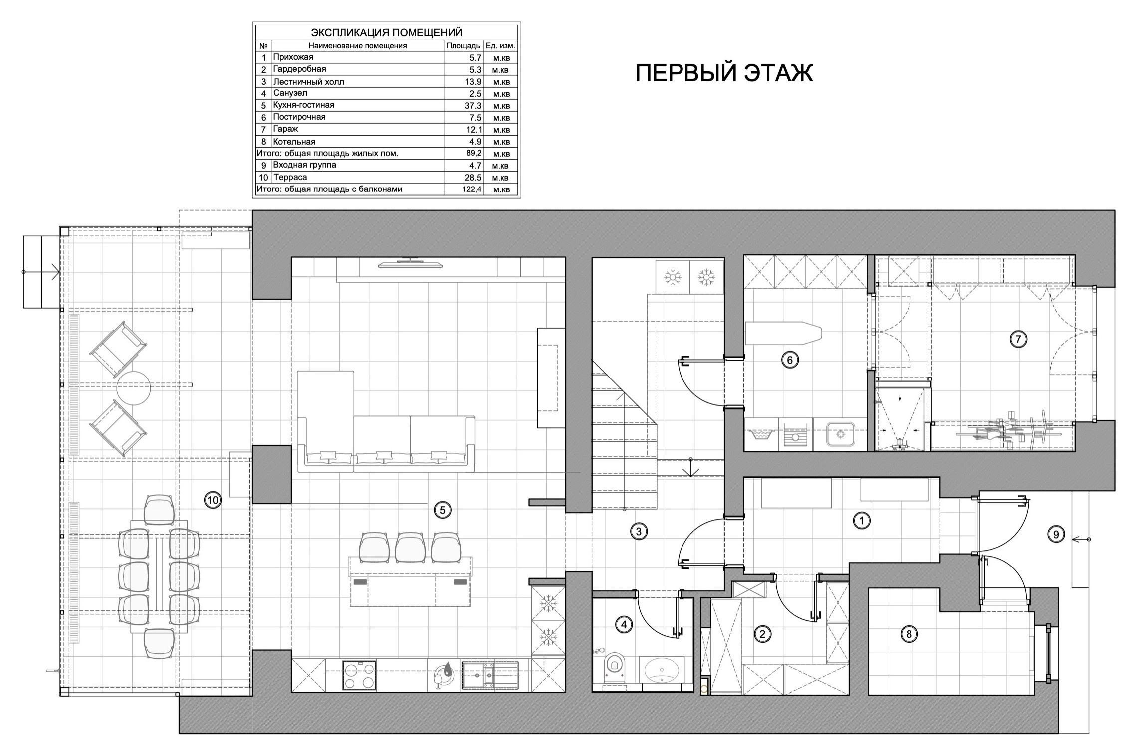 Houzz тур: Трехэтажный таунхаус с зимним садом для молодой семьи