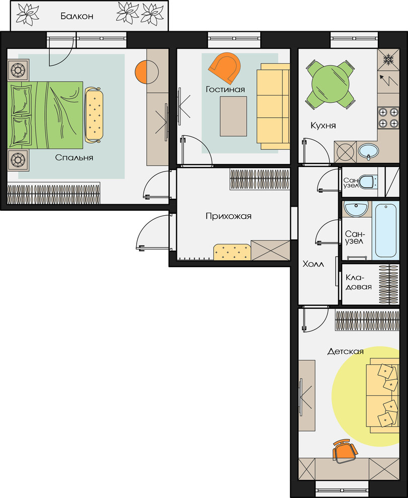 Планировка: варианты для трехкомнатных квартир в доме серии 111-97