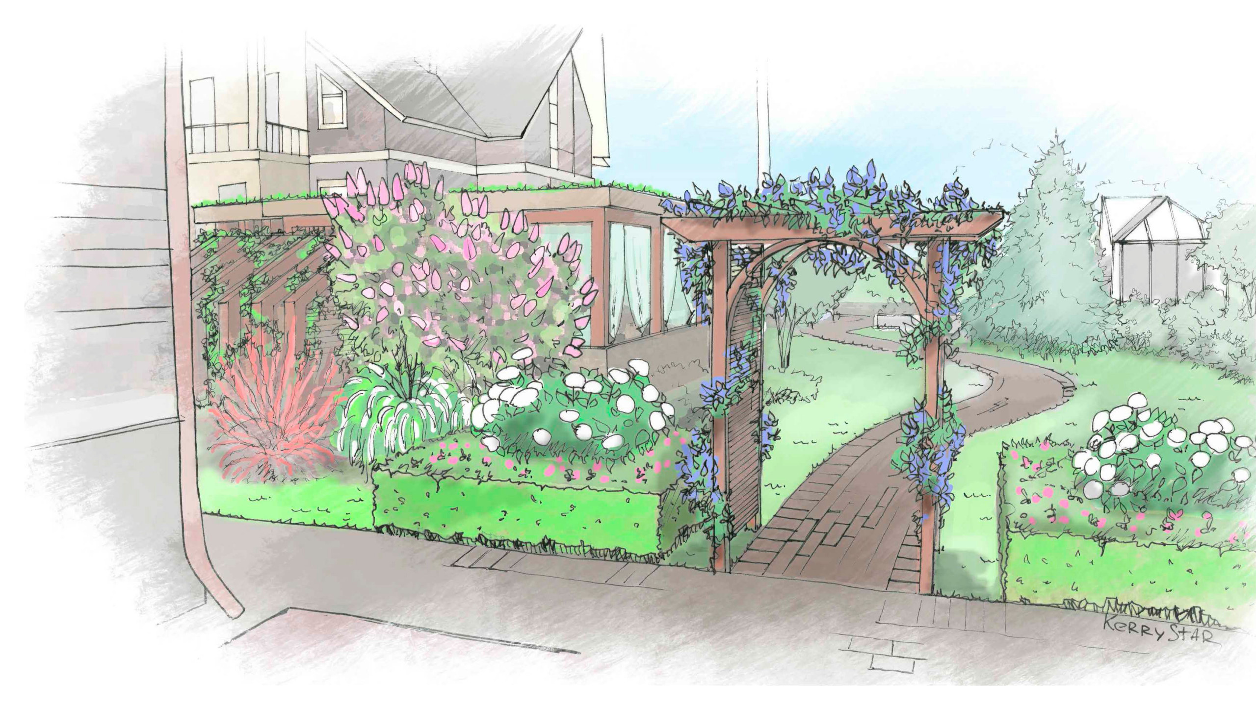 Планировка сада: Усадьба в голландском духе для 3 поколений семьи