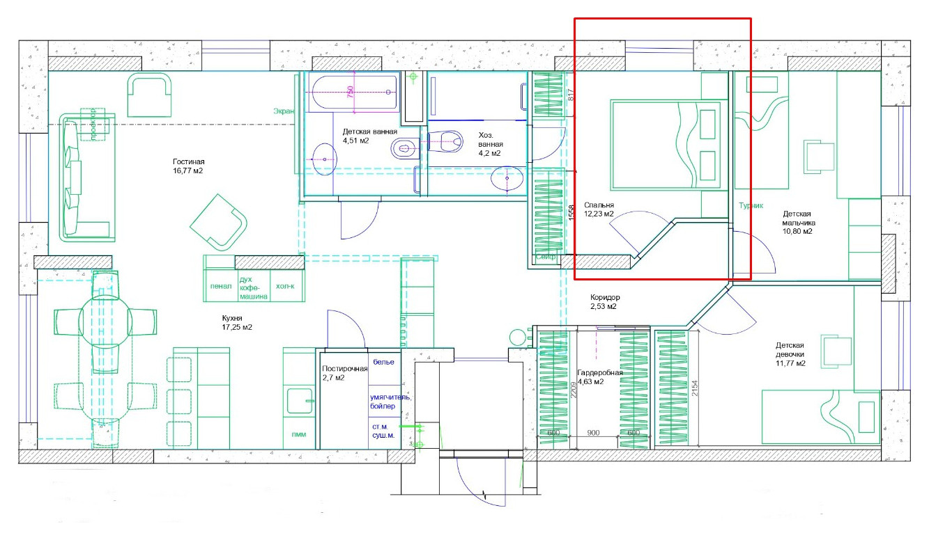 Поиск планировки: 14 вариантов (мы серьезно) + финал для 99 кв.м