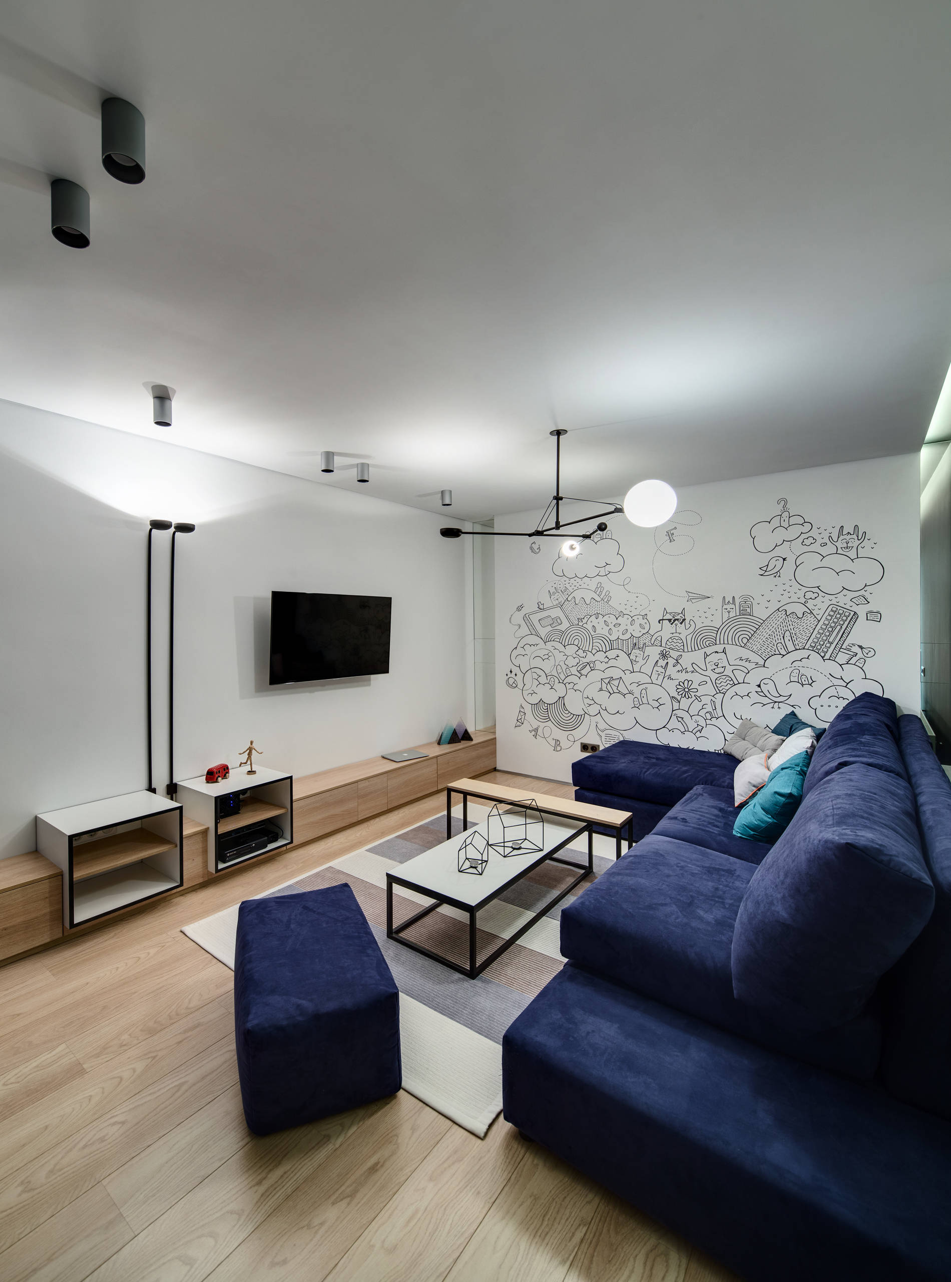 Houzz Украина: Интерьер для холостяка и кошки