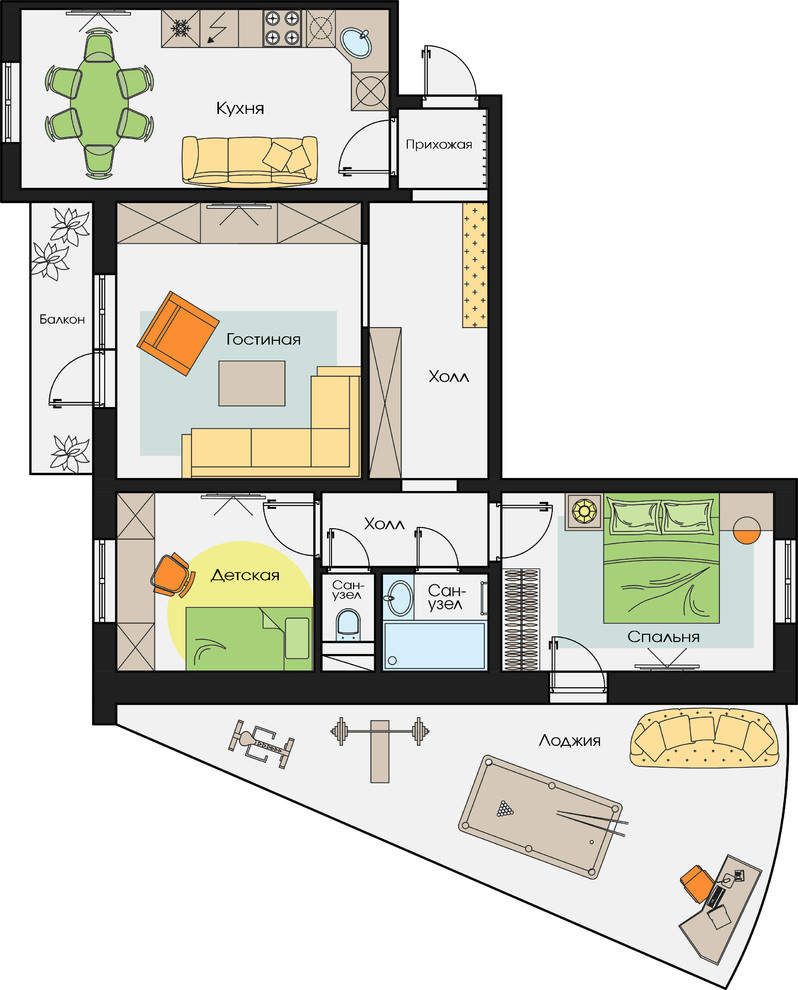 Планировка: варианты для трехкомнатных квартир в доме серии 111-97