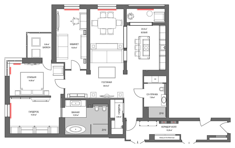 Выбор недели: 5 ванных комнат, где есть и душ, и ванна
