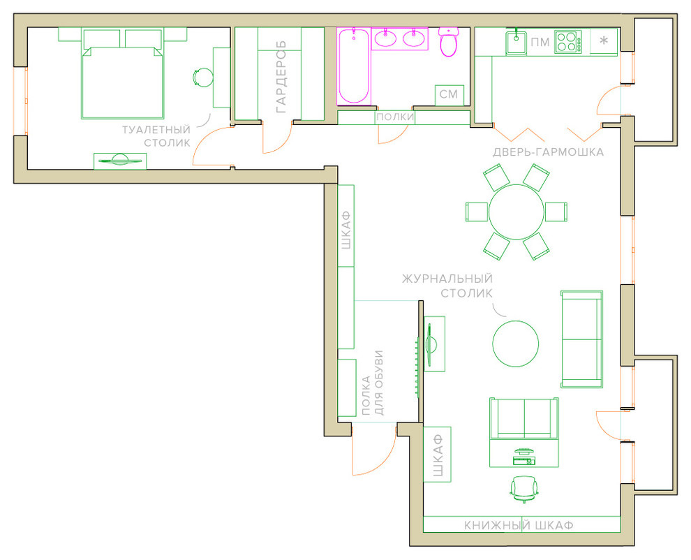 Идеи перепланировки: Три варианта трехкомнатной квартиры в доме II-08