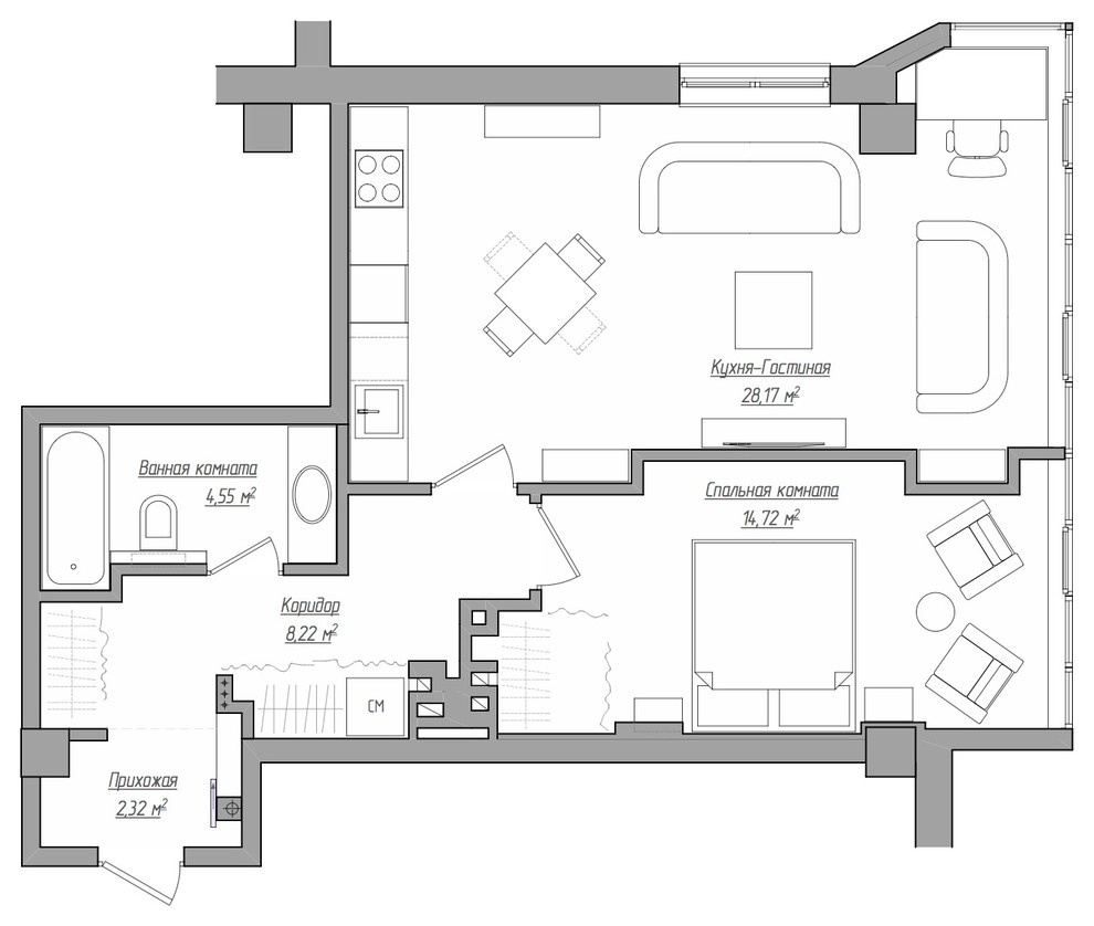 Houzz тур: Не квартира, а «Cекс в большом городе»