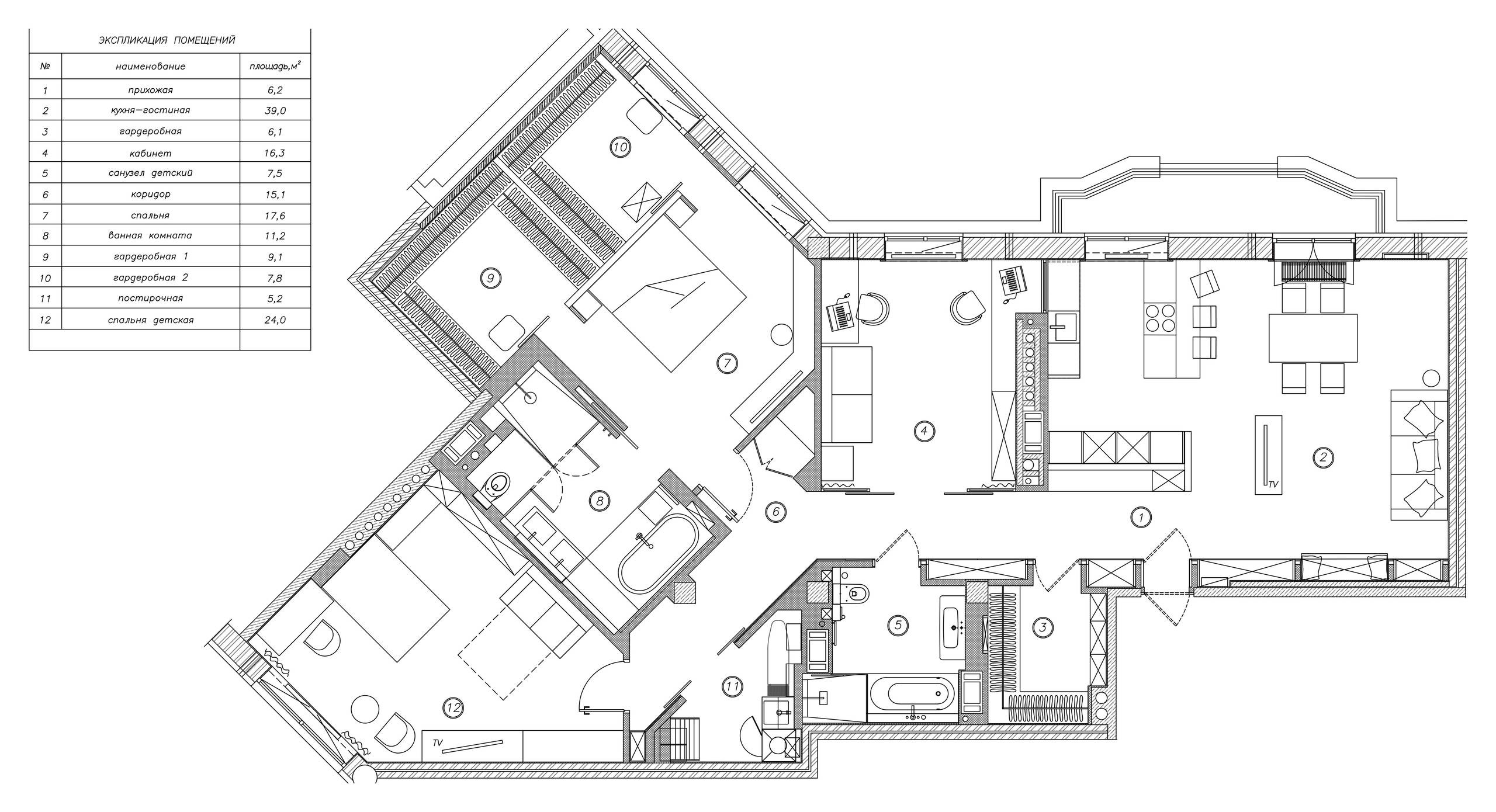 Houzz тур: «Китайская стена» и никаких секретов в квартире для пары