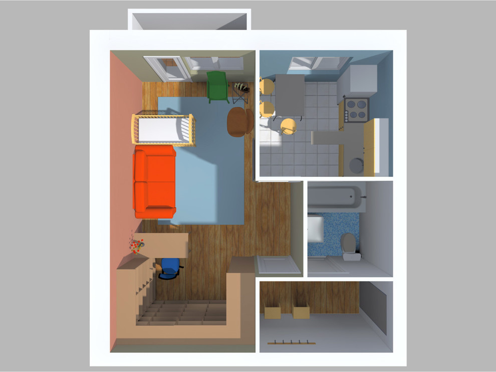 Три варианта расстановки мебели в однокомнататной хрущевке