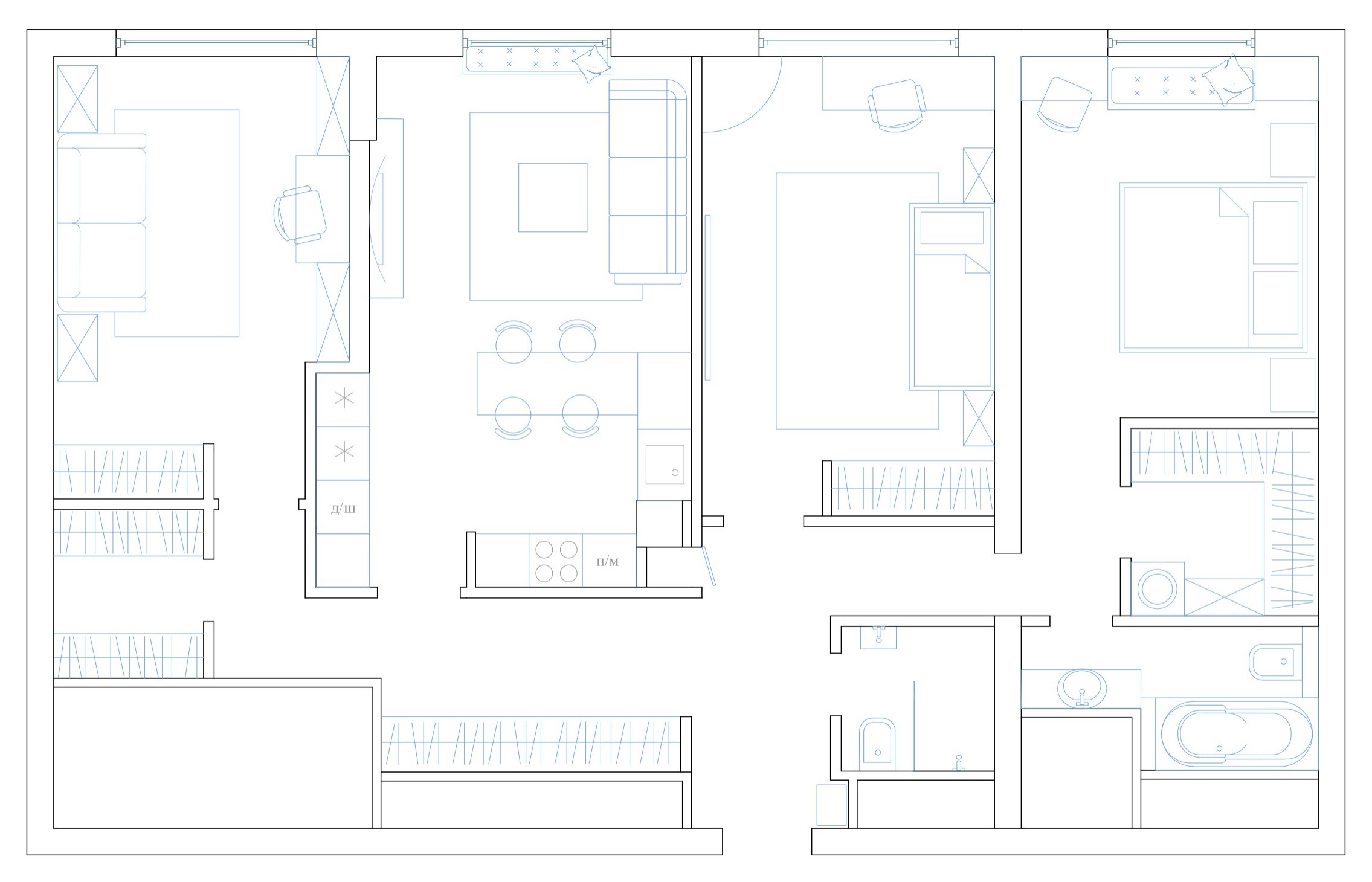 В гостях: Яркая квартира возле Измайловского парка